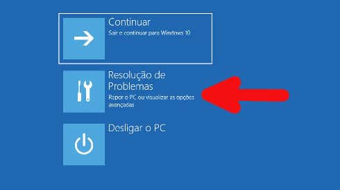 resolução de problemas windows 10