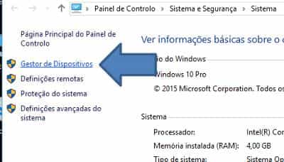 gerenciador de dispositivos
