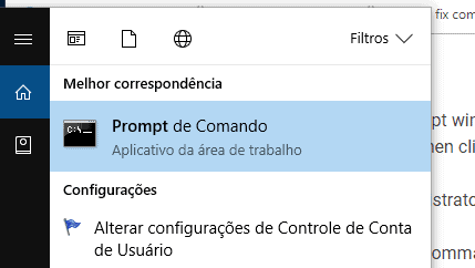 prompt de comando admin