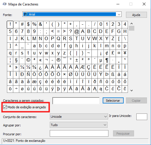 Digitar símbolos com teclado numérico do computador - Códigos símbolos