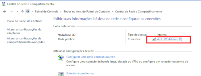 recuperar senha da rede wifi