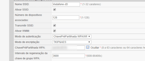 senha wifi no router