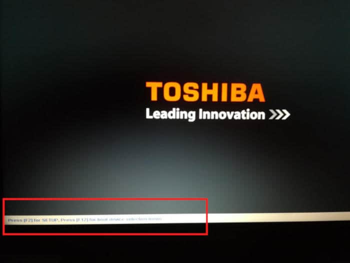 toshiba splash screen