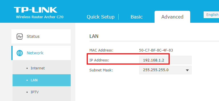 ip address tp link