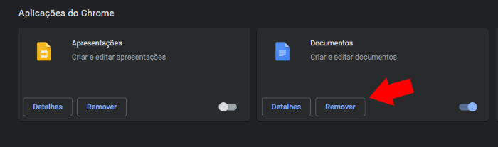 remover extensões do chrome