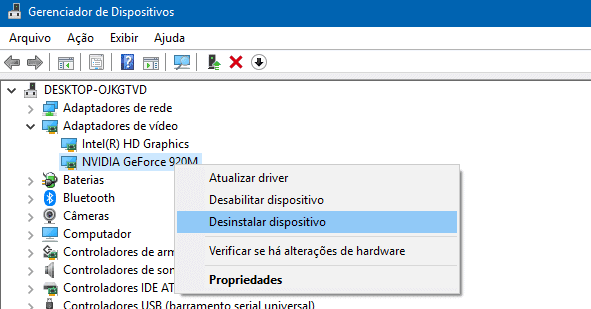 desinstalar dispositivo