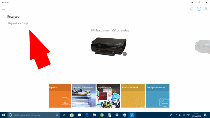 corrigir erro ao imprimir impressora hp