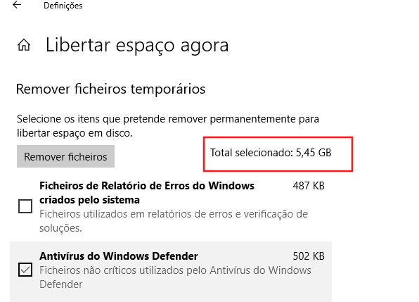 limpar arquivos temporários do windows