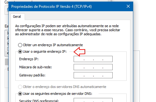 mudar o ip domestico