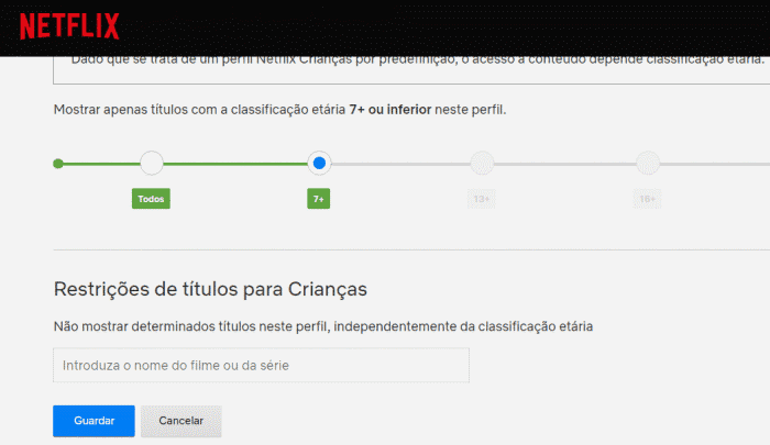 bloquear séries na netflix