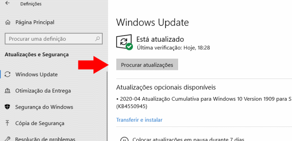 verificar se windows está atualizado