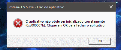 0xc000007b aplicativo não pode ser inicializado