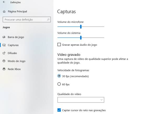 qualidade de imagem xbox gamebar