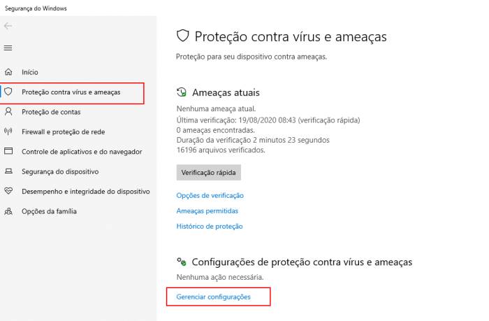 protecao contra vírus do windows defender