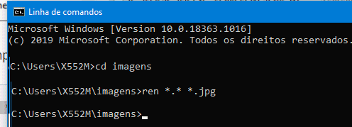 renomear arquivos no cmd
