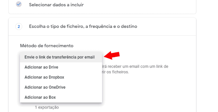 como receber o backup do google takeout