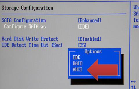 configure sata as ahci INACCESSIBLE_BOOT_DEVICE