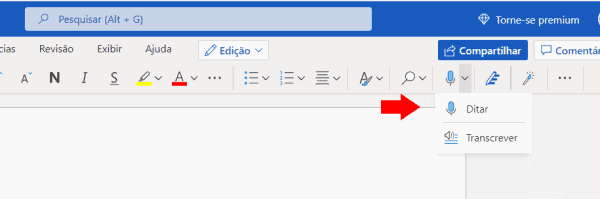 Como escrever no Word usando a voz com a função ditado