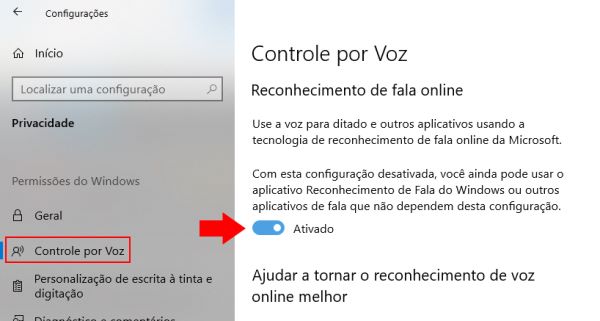 reconhecimento de fala online digitar por voz no word