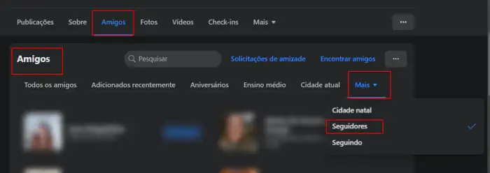 seguidores do facebook