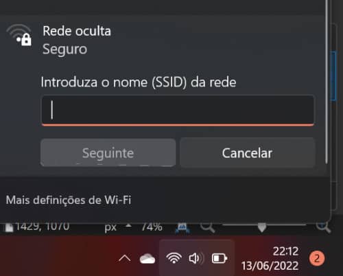 conectar a uma rede Wi-Fi oculta