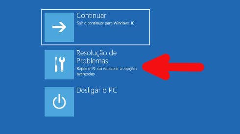 resolução de problemas do windows